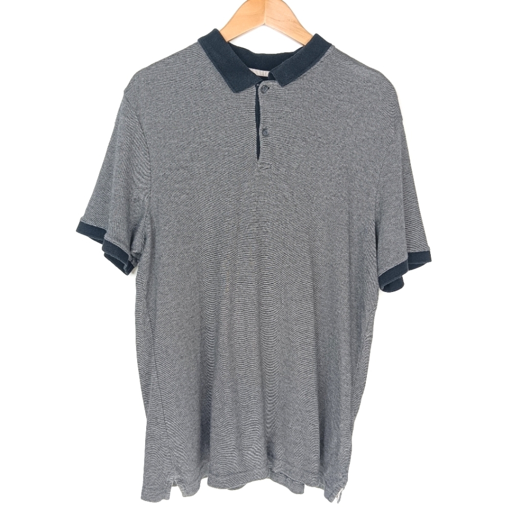BANANA REPUBLIC Gray Black Men’s XL Short Sleeve Polo Shirt Casual Preppy Soft